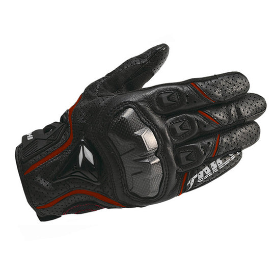 Full leather carbon fiber cycling protective gloves