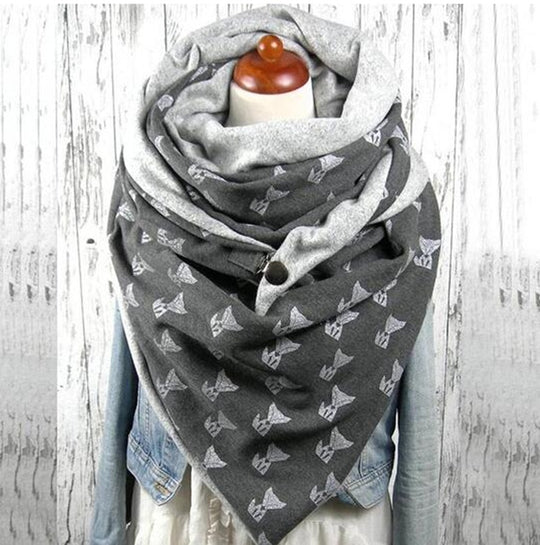 Winter Lady Scarf Print Wrap Warm Scarves Shawls Neckerchief