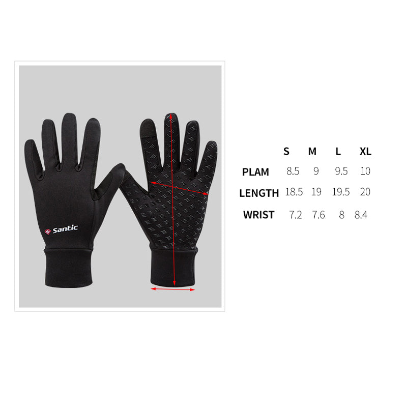 Female riding gear hand touch screen