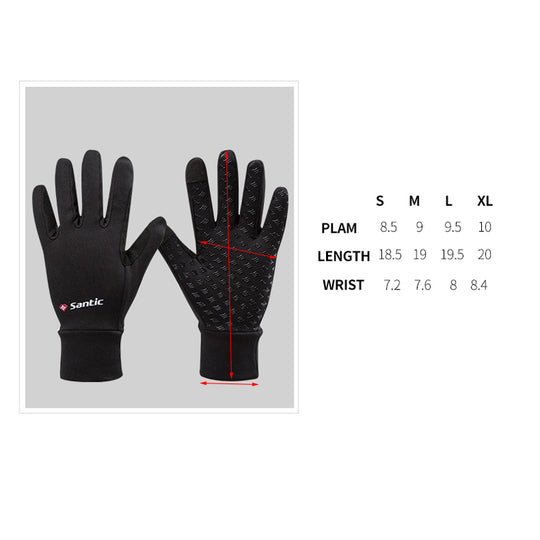 Female riding gear hand touch screen