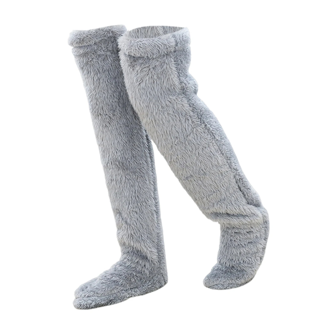 Cozy Thigh High Fuzzy Socks - Plush Leg Warmers for Women and Kids, Perfect for Winter Comfort and Cosplay!