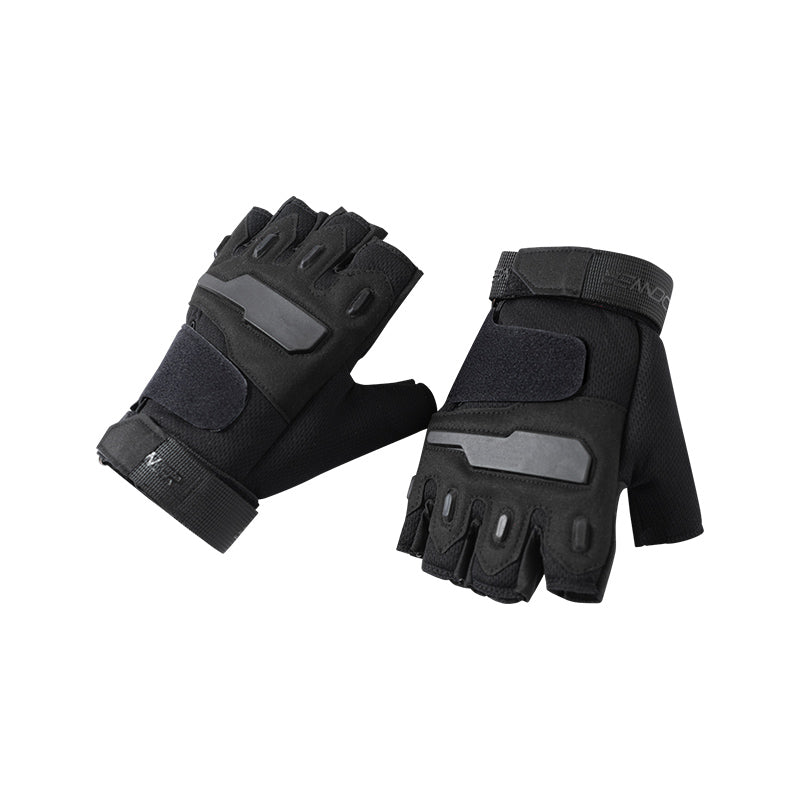 Adjustable Tactical Half Finger Gloves Outdoor Sports Non-slip Wristband Breathable