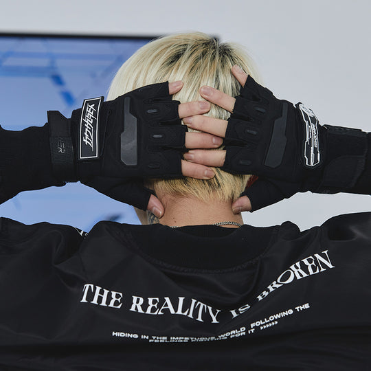 Adjustable Tactical Half Finger Gloves Outdoor Sports Non-slip Wristband Breathable