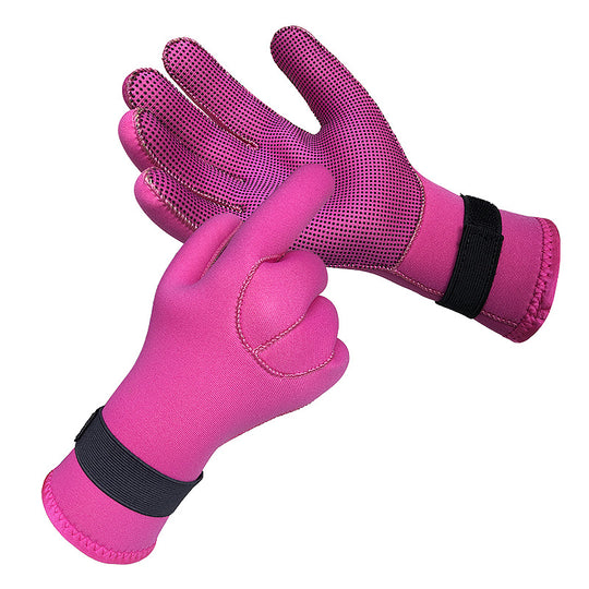 Women's Multi-color 3mm Diving Mittens Swimming Gloves