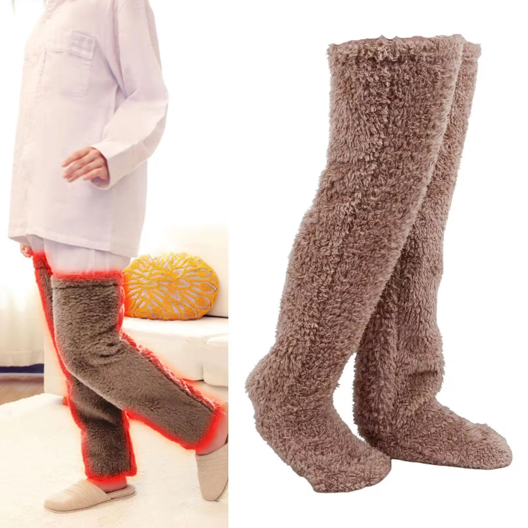 Cozy Thigh High Fuzzy Socks - Plush Leg Warmers for Women and Kids, Perfect for Winter Comfort and Cosplay!