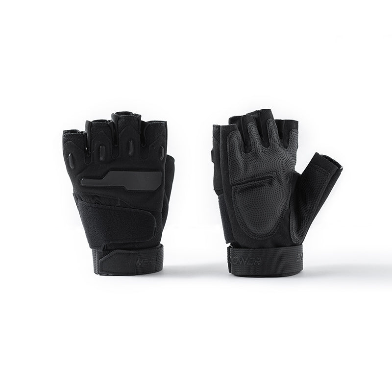 Adjustable Tactical Half Finger Gloves Outdoor Sports Non-slip Wristband Breathable