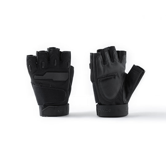 Adjustable Tactical Half Finger Gloves Outdoor Sports Non-slip Wristband Breathable